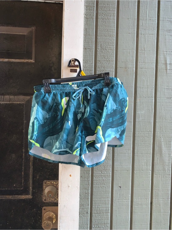 Old Navy Pants - Old Navy Teal Blue Athletic Shorts with Neon Accents